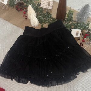 Candie's Black Sparkle Skater Skirt